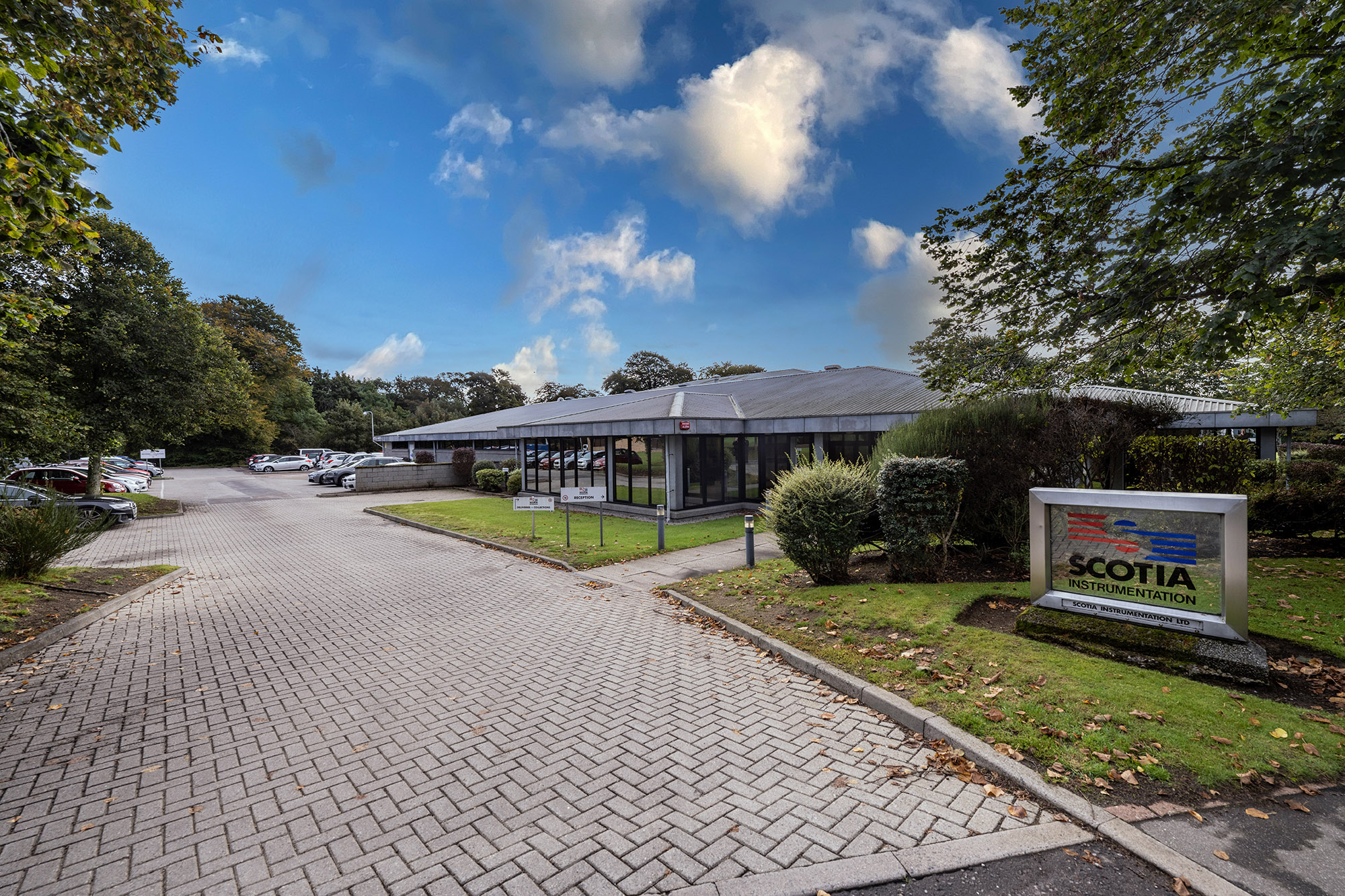 Scotia Instrumentation Aberdeen facility from driveway entrance